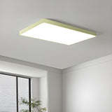 Simplicity Green Rectangle LED Modern Flush Mount Light Image - 4