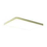 Simplicity Green Rectangle LED Modern Flush Mount Light Image - 6