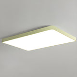 Simplicity Green Rectangle LED Modern Flush Mount Light Image - 7