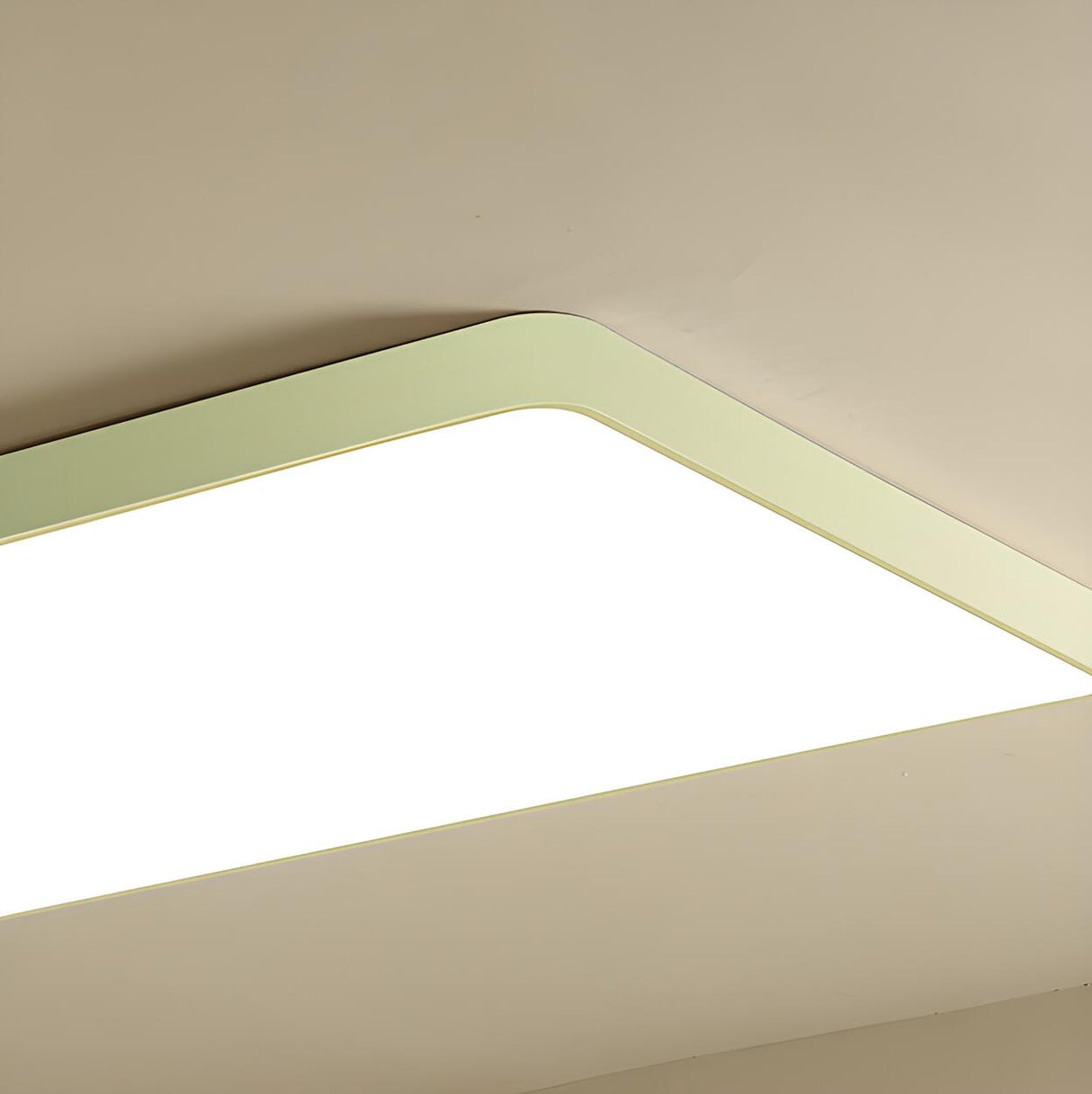 Simplicity Green Rectangle LED Modern Flush Mount Light Image - 9