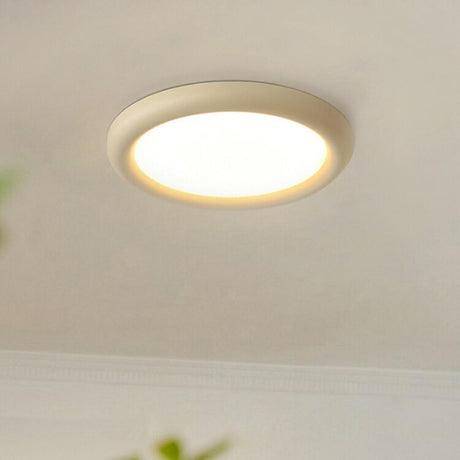 Simplicity Green Round LED Flush Mount Ceiling Light Image - 2