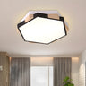 Simplicity Hexagon Small LED Flush Mount Ceiling Light Image - 1