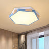 Simplicity Hexagon Small LED Flush Mount Ceiling Light Image - 15