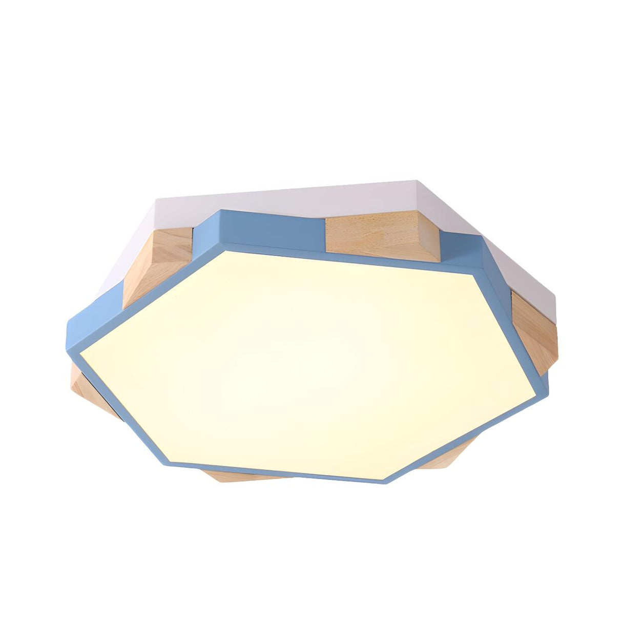 Simplicity Hexagon Small LED Flush Mount Ceiling Light Image - 17