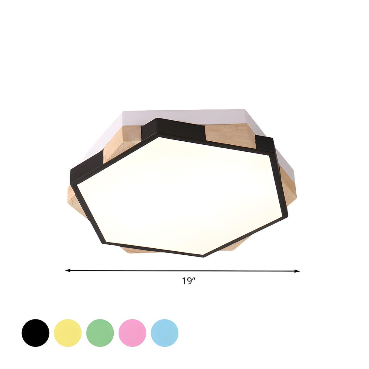 Simplicity Hexagon Small LED Flush Mount Ceiling Light Image - 5