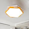 Simplicity Hexagon Small LED Flush Mount Ceiling Light Image - 6