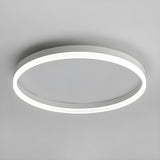 Simplicity White Circular LED Flush Mount Ceiling Light Image - 3