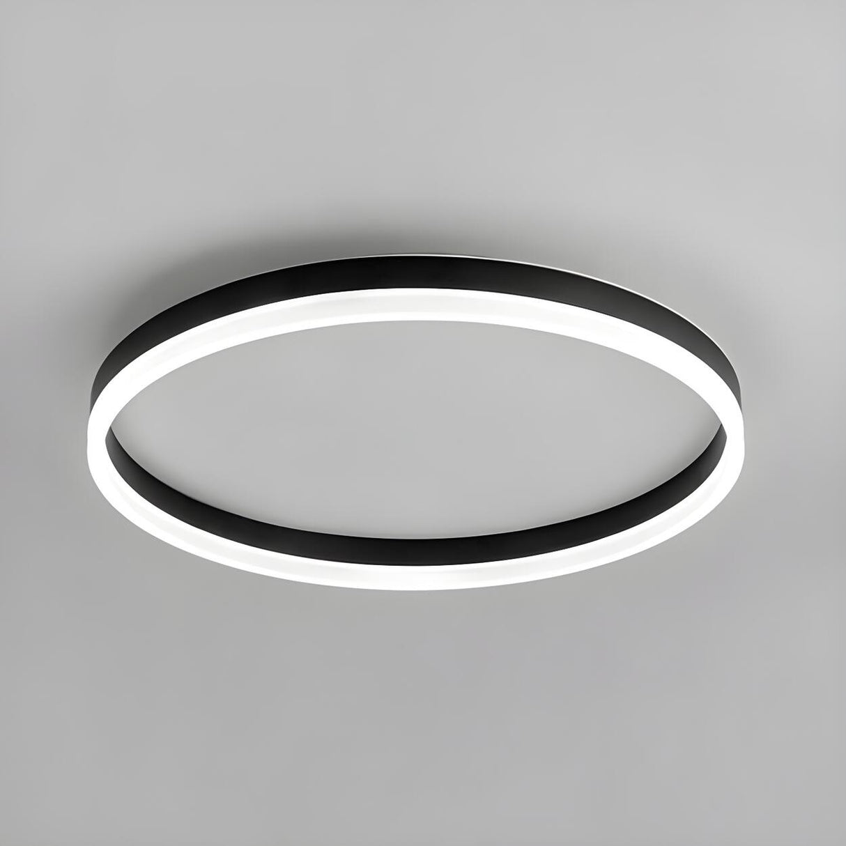 Simplicity White Circular LED Flush Mount Ceiling Light Image - 7