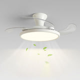 Simplicity White Clear Blades LED Ceiling Fan Light Image - 4