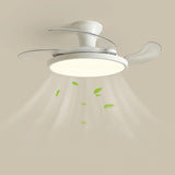 Simplicity White Clear Blades LED Ceiling Fan Light Image - 8