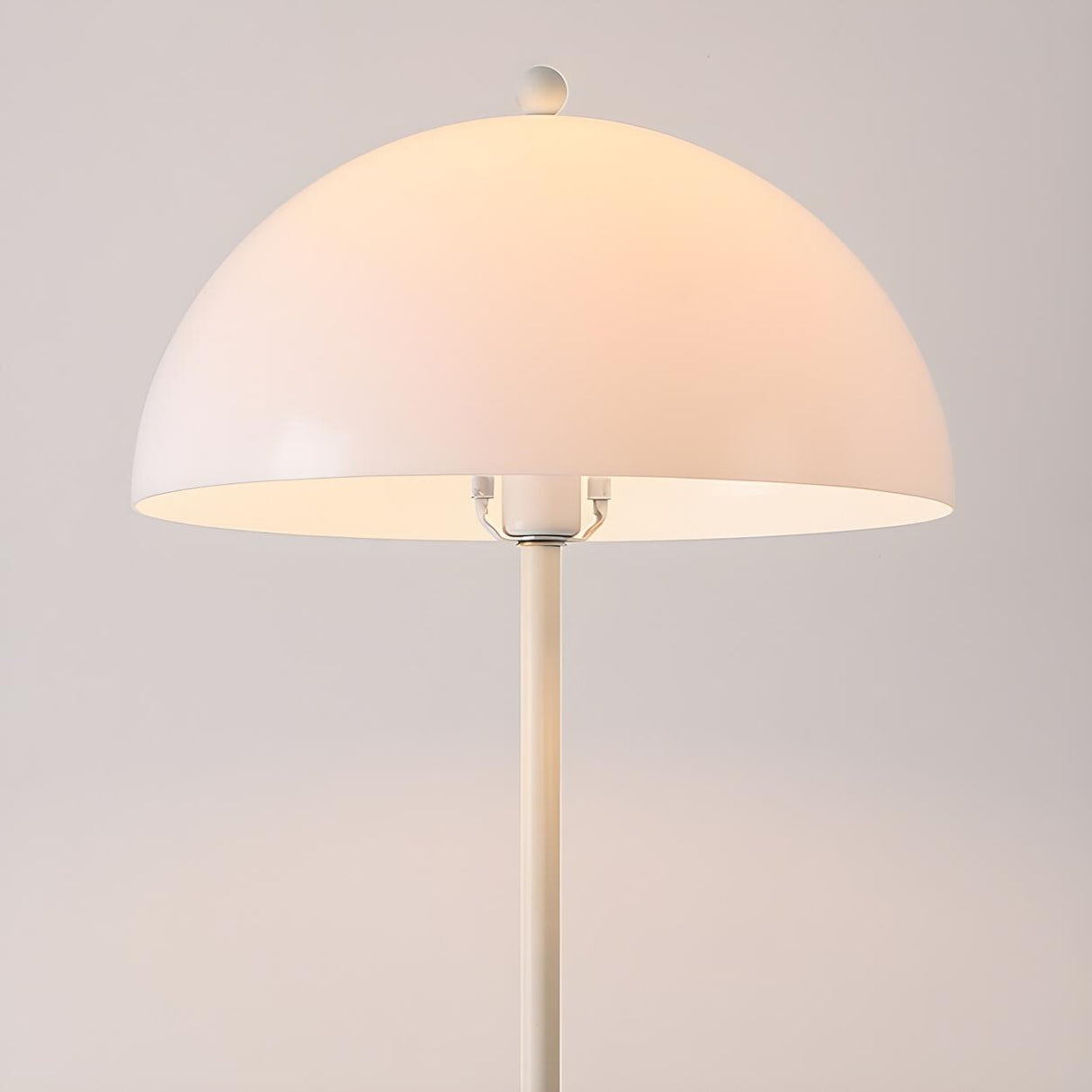 Simplicity White Dome Metal Living Room Floor Lamp Image - 12