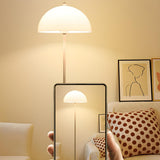 Simplicity White Dome Metal Living Room Floor Lamp Image - 14