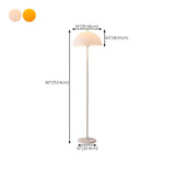 Simplicity White Dome Metal Living Room Floor Lamp #size