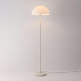 Simplicity White Dome Metal Living Room Floor Lamp Image - 7