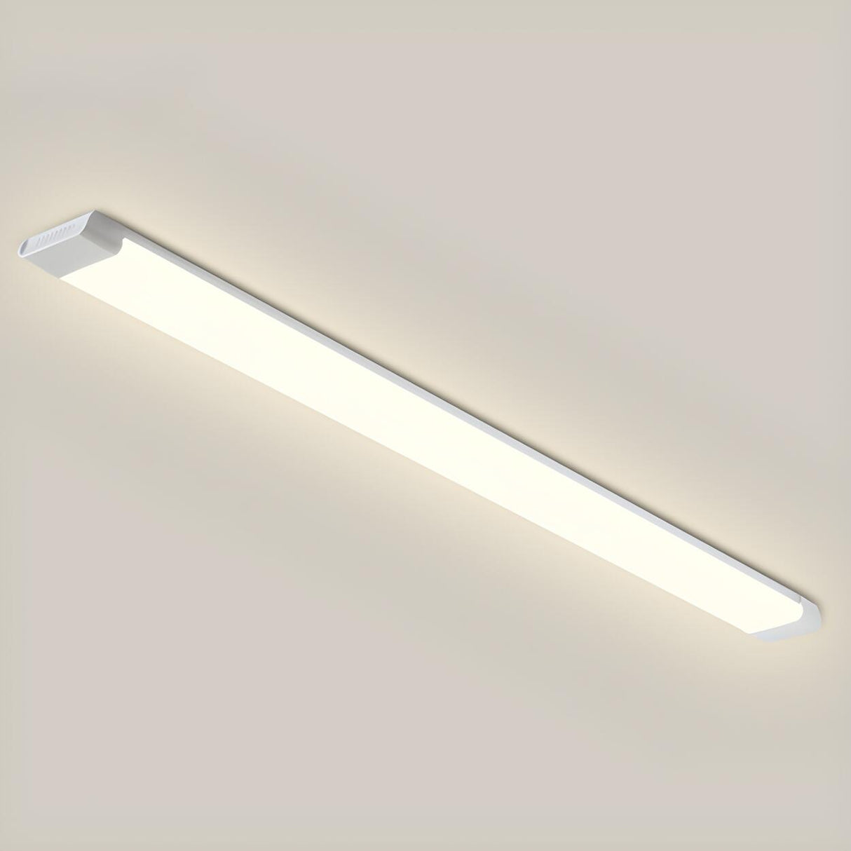 Simplicity White Linear LED Flush Mount Ceiling Light Image - 10