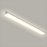 Simplicity White Linear LED Flush Mount Ceiling Light Image - 11