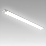 Simplicity White Linear LED Flush Mount Ceiling Light Image - 17