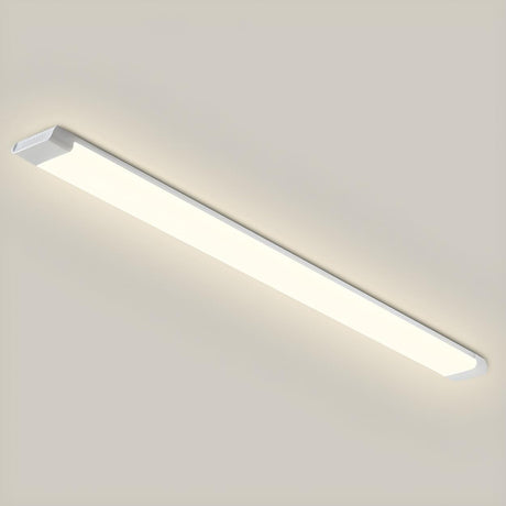 Simplicity White Linear LED Flush Mount Ceiling Light Image - 2