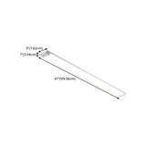 Simplicity White Linear LED Flush Mount Ceiling Light Image - 22