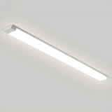 Simplicity White Linear LED Flush Mount Ceiling Light Image - 9