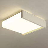 Simplicity White Square LED Flush Mount Ceiling Light Image - 4