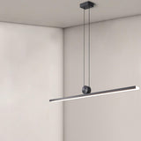 Simplistic Adjustable Linear LED Island Pendant Light Image - 2