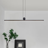 Simplistic Adjustable Linear LED Island Pendant Light Image - 4