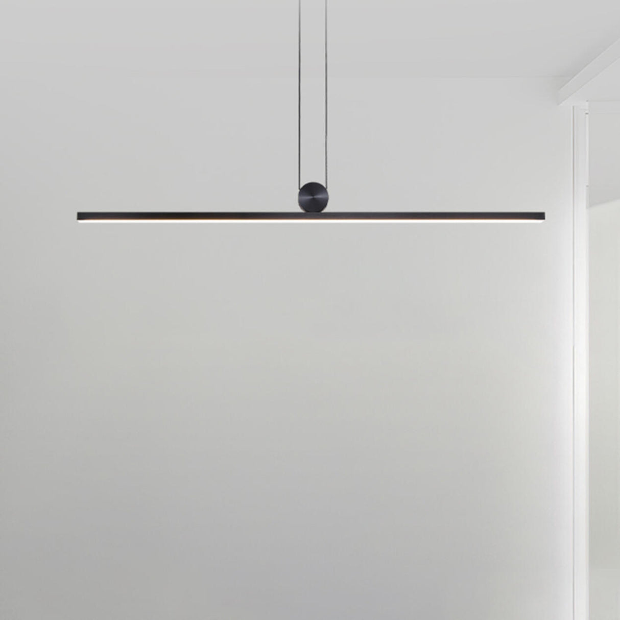 Simplistic Adjustable Linear LED Island Pendant Light Image - 9