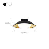 Simplistic Barn Black Gold Semi-Flush Mount Light Image - 13