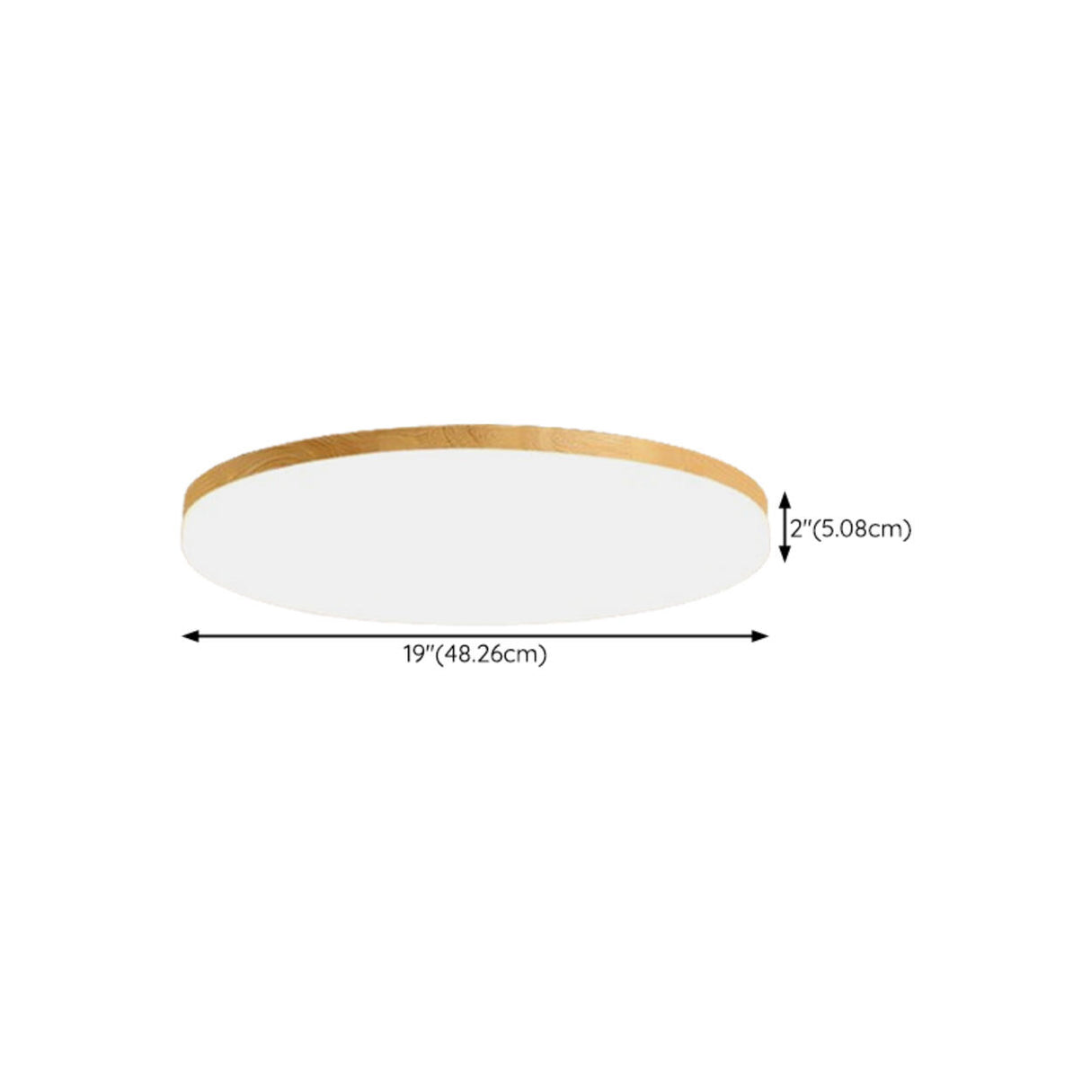 Simplistic Circular Wooden Flush Mount Ceiling Light Image - 16