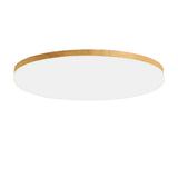 Simplistic Circular Wooden Flush Mount Ceiling Light Image - 9