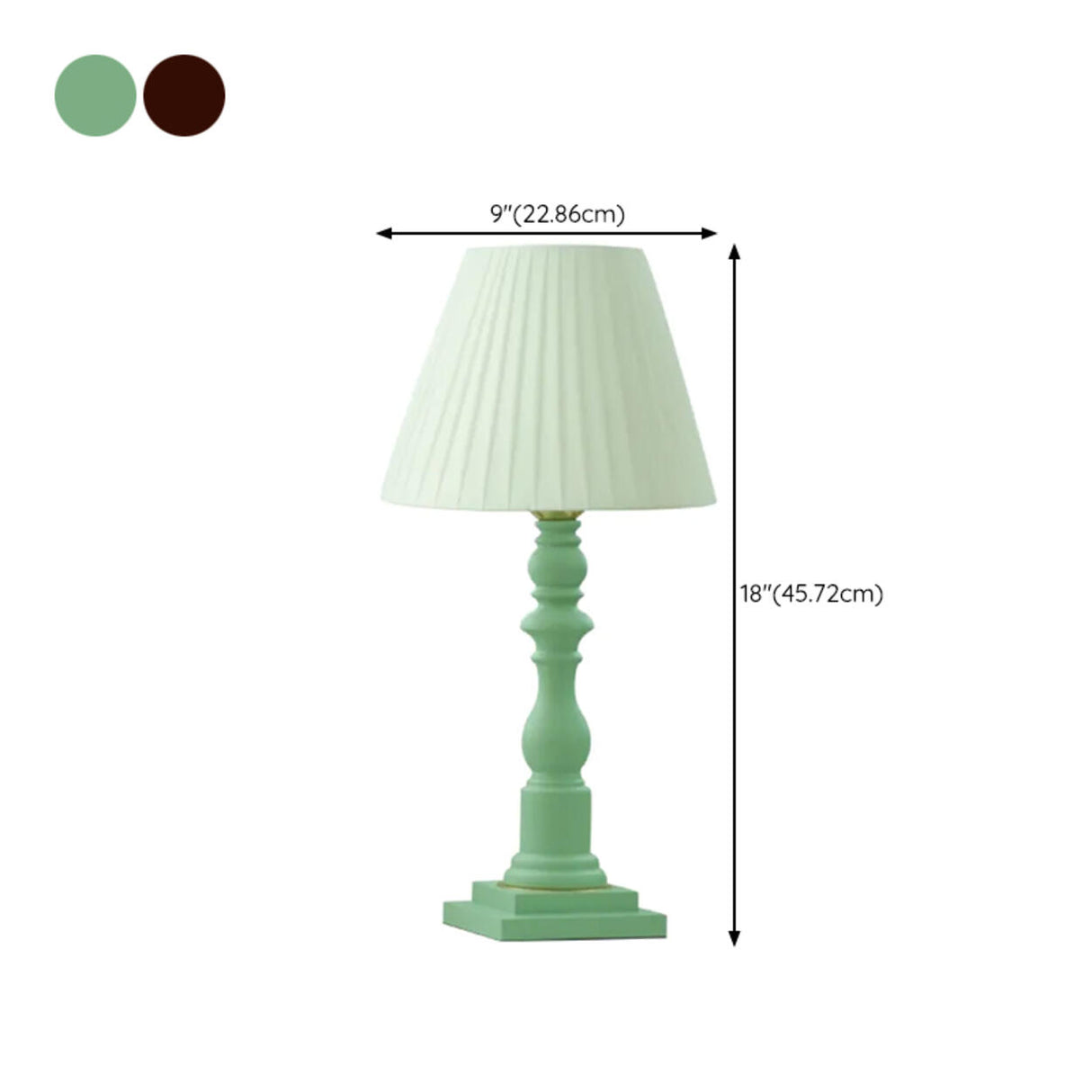 Simplistic Classical Fabric Lampshade Wooden Table Lamp 