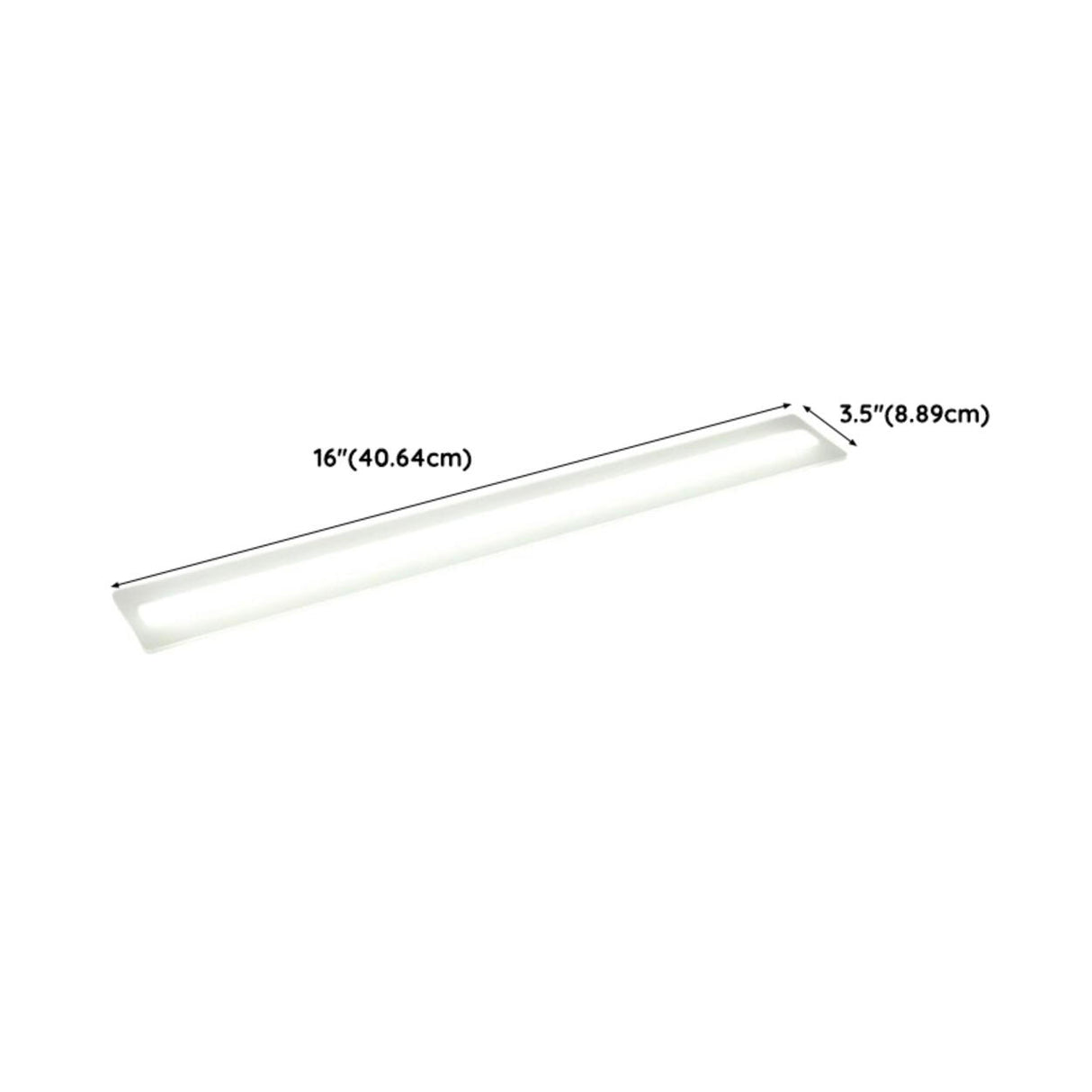 Simplistic Corridor White Strip LED Flush Mount Light 