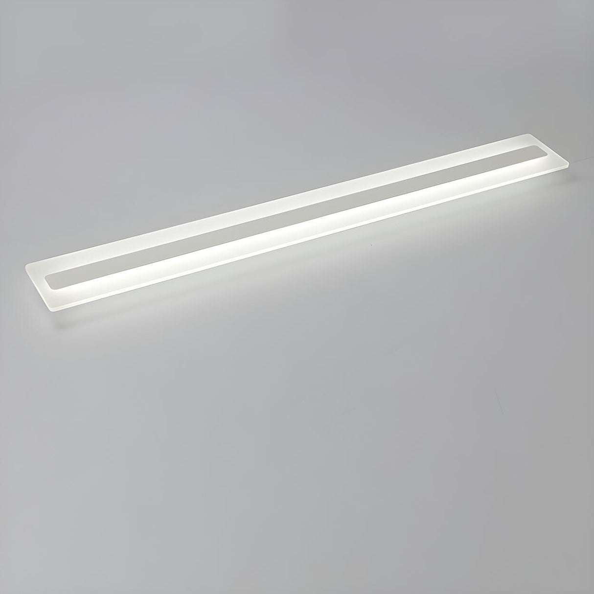 Simplistic Corridor White Strip LED Flush Mount Light Image - 6