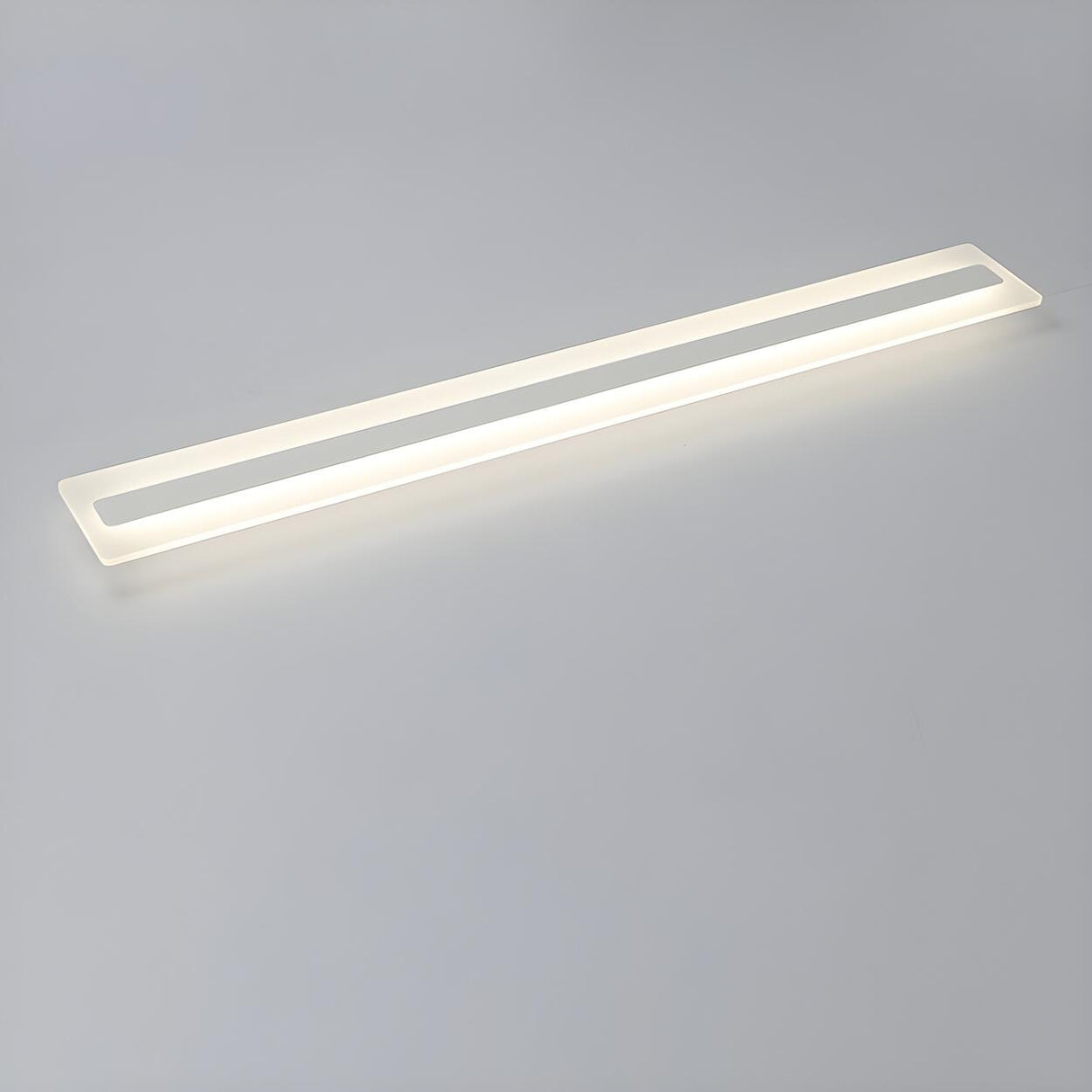 Simplistic Corridor White Strip LED Flush Mount Light Image - 7