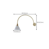 Simplistic Globe Glass Shade Gold Arc Wall Sconce Image - 23