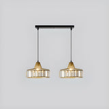 Simplistic Modern Clear Rock Crystal Drum Pendant Light Image - 15