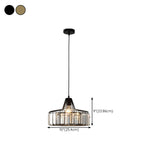 Simplistic Modern Clear Rock Crystal Drum Pendant Light #size