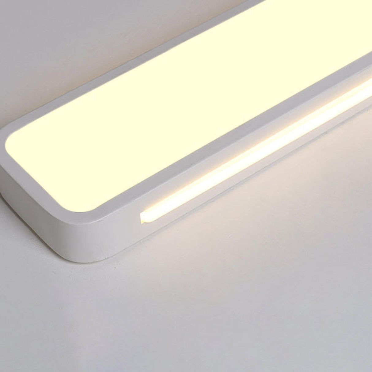 Simplistic Strip Rectangular LED Flush Mount Light Image - 11