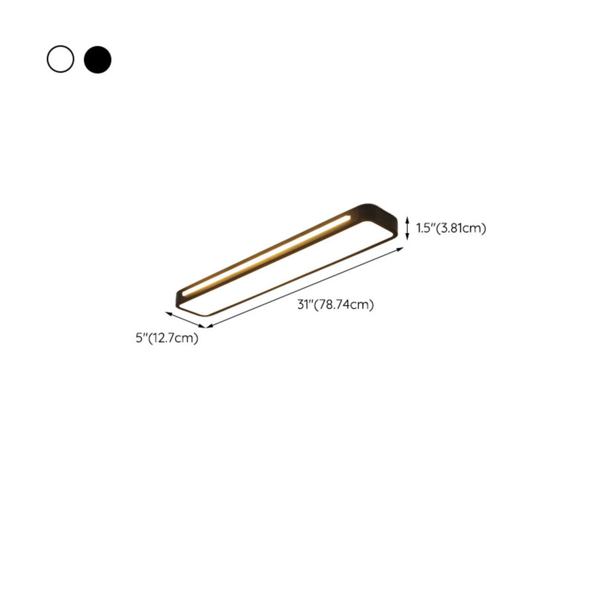 Simplistic Strip Rectangular LED Flush Mount Light Image - 14