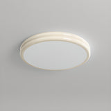 Simplistic Yellow Circular LED Flush Mount Ceiling Lamp Image - 14