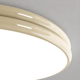 Simplistic Yellow Circular LED Flush Mount Ceiling Lamp Image - 16