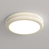 Simplistic Yellow Circular LED Flush Mount Ceiling Lamp Image - 7