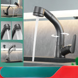 Single Handle Copper Low Arc Matte White Swivel Spout Faucet Image - 12