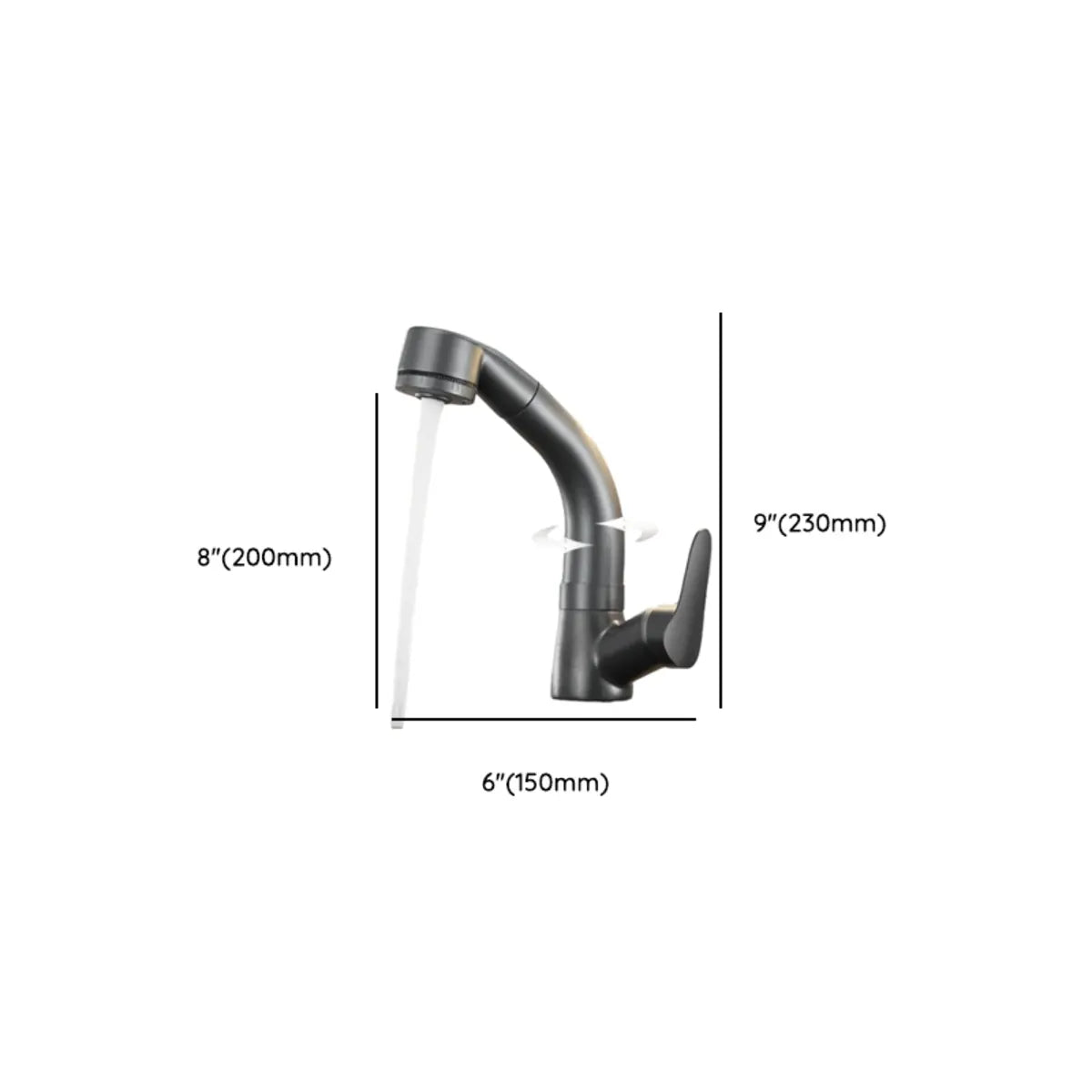 Single Handle Copper Low Arc Matte White Swivel Spout Faucet Image - 20