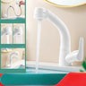 Single Handle Copper Low Arc Matte White Swivel Spout Faucet Image - 8