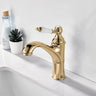 Single Handle Low Arc Copper Chrome Bathroom Faucet Image - 3