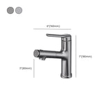 Single Handle Low Arc Spout Chrome Copper Bathroom Faucet #size