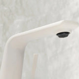 Single Handle Low Arc Touch Copper Matte White Faucet Image - 9