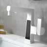 Single Handle Square White Swivel Spout Bathroom Faucet Image - 3